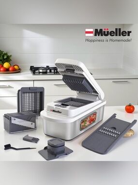 Mueller Pro-Series White Multi Chopper Slicer Stainless Steel Model: MSS-780 WG